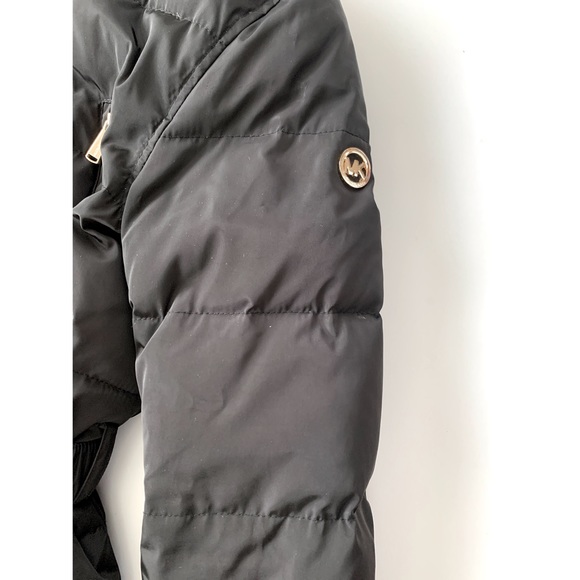 Michael Kors Puffer Parker Jacket Women Sz XS Black Down Fill High Neck Snow Ski - Picture 8 of 11